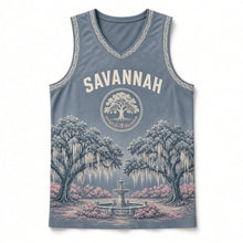 Load image into Gallery viewer, Savannah Live Oak Original Basketball Jersey in River Slate, front view – custom name and number