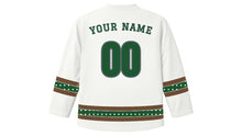 Load image into Gallery viewer, Seattle Original Hockey Jersey in Cloud White, back view with your name and number