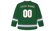 Load image into Gallery viewer, Seattle Original Hockey Jersey in Evergreen, back view with your name and number