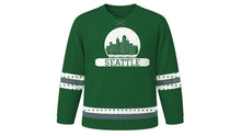 Load image into Gallery viewer, Seattle Original Hockey Jersey in Evergreen, front view – custom name and number