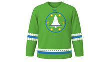 Load image into Gallery viewer, Sechselauten Original Hockey Jersey in Spring Green, front view – custom name and number