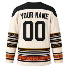 Load image into Gallery viewer, Sekrenyi Original Hockey Jersey in Bone White, back view with custom YOUR NAME and 00