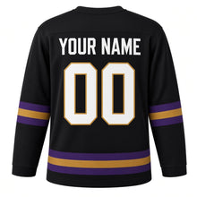 Load image into Gallery viewer, Semana Santa Original Hockey Jersey in Black, back view with your name and number