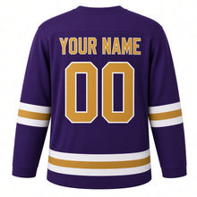 Load image into Gallery viewer, Semana Santa Original Hockey Jersey in Purple, back view with your name and number