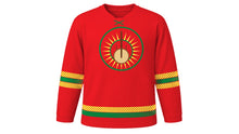 Load image into Gallery viewer, Senegal Independence Day Original Hockey Jersey in Red, front view – custom name and number