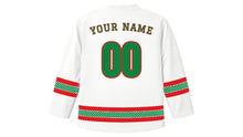 Load image into Gallery viewer, Senegal Independence Day Original Hockey Jersey in White, back view with your name and number