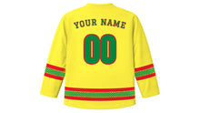 Load image into Gallery viewer, Senegal Independence Day Original Hockey Jersey in Yellow, back view with your name and number