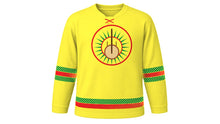 Load image into Gallery viewer, Senegal Independence Day Original Hockey Jersey in Yellow, front view – custom name and number