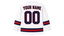 Load image into Gallery viewer, Seoul Original Hockey Jersey in White, back view with your name and number