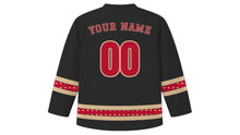 Load image into Gallery viewer, Setsubun Original Hockey Jersey in Charcoal Black, back view with your name and number