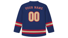 Load image into Gallery viewer, Setsubun Original Hockey Jersey in Indigo, back view with your name and number