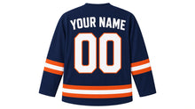 Load image into Gallery viewer, San Francisco Original Hockey Jersey in Navy, back view with your name and number