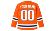 Load image into Gallery viewer, San Francisco Original Hockey Jersey in Orange, back view with your name and number