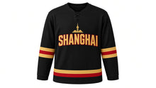 Load image into Gallery viewer, Shanghai Original Hockey Jersey in Black, front view – custom name and number