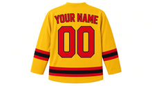 Load image into Gallery viewer, Shanghai Original Hockey Jersey in Gold, back view with your name and number