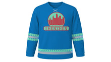 Load image into Gallery viewer, Shenzhen Original Hockey Jersey in Bay Blue, front view – custom name and number