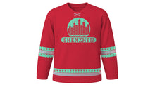 Load image into Gallery viewer, Shenzhen Original Hockey Jersey in Lychee Red, front view – custom name and number