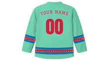 Load image into Gallery viewer, Shenzhen Original Hockey Jersey in Mint Green, back view with your name and number
