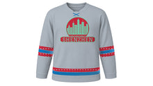 Load image into Gallery viewer, Shenzhen Original Hockey Jersey in Silver Grey, front view – custom name and number