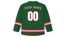 Load image into Gallery viewer, Shogatsu Original Hockey Jersey in Pine Green, back view with your name and number
