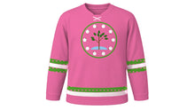 Load image into Gallery viewer, Showa Day Original Hockey Jersey in Azalea Pink, front view – custom name and number