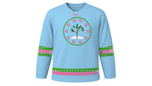 Load image into Gallery viewer, Showa Day Original Hockey Jersey in Spring Sky, front view – custom name and number