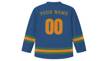 Load image into Gallery viewer, Siem Reap Original Hockey Jersey in Moat Blue, back view with your name and number