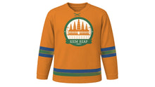 Load image into Gallery viewer, Siem Reap Original Hockey Jersey in Saffron Sunrise, front view – custom name and number