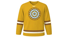 Load image into Gallery viewer, Sigd Original Hockey Jersey in Harvest Gold, front view – custom name and number