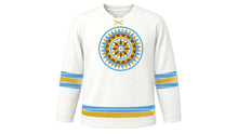 Load image into Gallery viewer, Sigd Original Hockey Jersey in White, front view – custom name and number