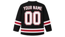 Load image into Gallery viewer, Singapore Original Hockey Jersey in Black, back view with your name and number