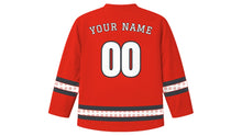 Load image into Gallery viewer, Singapore National Day Original Hockey Jersey in Red, back view with your name and number