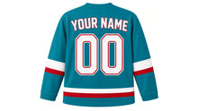 Load image into Gallery viewer, Singapore Original Hockey Jersey in Teal, back view with your name and number