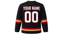 Load image into Gallery viewer, Singles' Day Original Hockey Jersey in Black, back view with your name and number