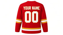 Load image into Gallery viewer, Singles' Day Original Hockey Jersey in Red, back view with your name and number