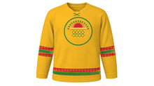 Load image into Gallery viewer, Sinhala and Tamil New Year Original Hockey Jersey in Turmeric Yellow, front view – custom name and number