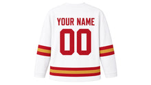 Load image into Gallery viewer, Sinterklaas Original Hockey Jersey in White, back view with your name and number