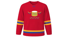Load image into Gallery viewer, Sinulog Original Hockey Jersey in Festival Red, front view – custom name and number