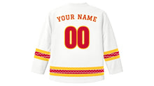 Load image into Gallery viewer, Sinulog Original Hockey Jersey in White, back view with your name and number