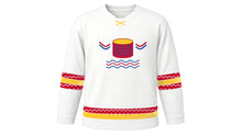 Load image into Gallery viewer, Sinulog Original Hockey Jersey in White, front view – custom name and number