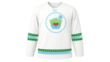 Load image into Gallery viewer, Sizdah Bedar Original Hockey Jersey in White, front view – custom name and number