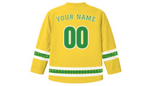 Load image into Gallery viewer, Sizdah Bedar Original Hockey Jersey in Yellow, back view with your name and number