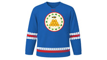 Load image into Gallery viewer, Slovenian Statehood Day Original Hockey Jersey in Blue, front view – custom name and number