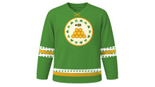 Load image into Gallery viewer, Slovenian Statehood Day Original Hockey Jersey in Linden Green, front view – custom name and number