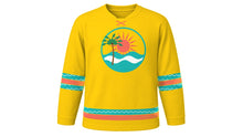 Load image into Gallery viewer, Spring Break Original Hockey Jersey in Sunshine Yellow, front view – custom name and number