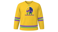 Load image into Gallery viewer, Spring Equinox Original Hockey Jersey in Daffodil Yellow, front view – custom name and number