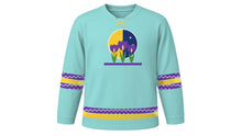 Load image into Gallery viewer, Spring Equinox Original Hockey Jersey in Robin Egg Blue, front view – custom name and number