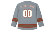 Load image into Gallery viewer, St. Louis Original Hockey Jersey in Gateway Steel, back view with your name and number