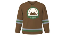 Load image into Gallery viewer, St. Louis Original Hockey Jersey in Mississippi Mud, front view – custom name and number