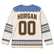 Load image into Gallery viewer, Cottage Dresser Plates St. Patrick's Day Hockey Jersey in Dresser Cream, back view with your name and number